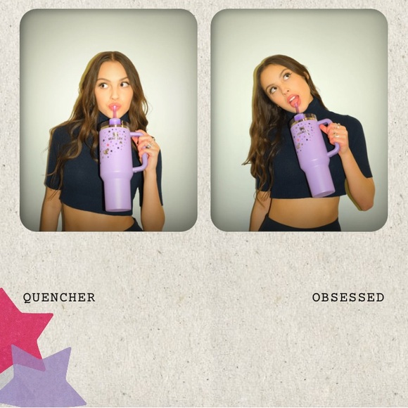 New Limited Stanley Olivia Rodrigo Purple 40 oz Tumbler w free Kitty giftcard - Picture 13 of 16